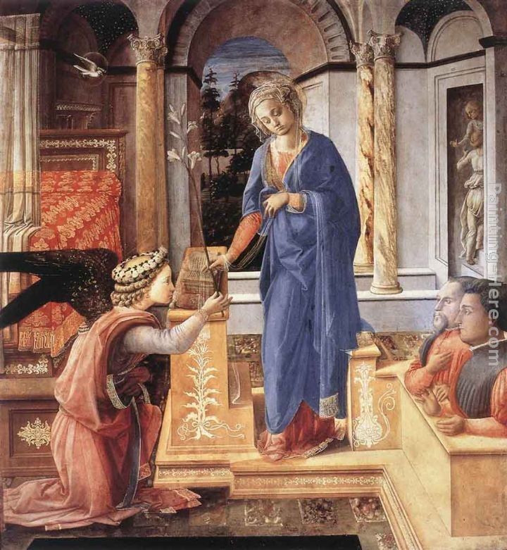 Fra Filippo Lippi The Annunciation with two Kneeling Donors